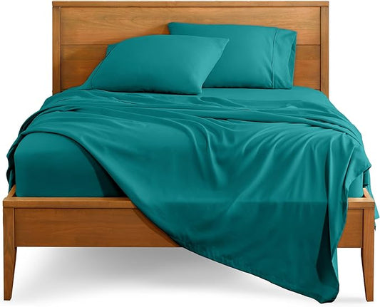 Bare Home Full Sheet Set - Luxury 1800 Ultra-Soft Microfiber Full Bed Sheets - Double Brushed - Deep Pockets - Easy Fit - 4 Piece Set - Bedding Sheets & Pillowcases (Full, Emerald)