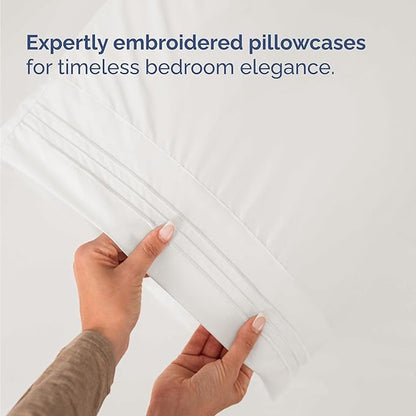 Twin Size 3 Piece Sheet Set - Comfy Breathable & Cooling Bed Sheets Set - Hotel Luxury Bedding for Women, Men, Kids, Teens, Boys & Girls - Deep Pockets, Soft, Wrinkle Free - Oeko-Tex - Antique White