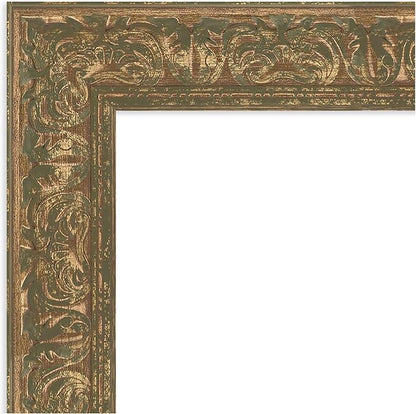 Amanti Art Bronze Bathroom Mirror for Over Sink, 29x35 Luxe Bronze Gold Rectangle Vanity Mirror, Large Traditional Frame, Hangs Horizonally and Vertically, Bathroom Wall Decor, Beveled Edge
