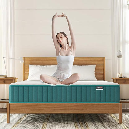 Firm Queen Mattress, 14 Inch Cooling-Gel Memory Foam & Pocket Spring Hybrid Mattress,Firm Feel,Bed Mattresses in a Box, CertiPUR-US Certified