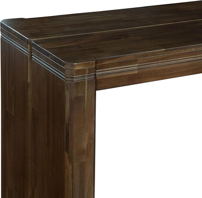 X12X2-008-28 - 13-Pc Dining Room Table Set includes an Extendable Rectangle Kitchen Table and 12 Stackable Polyester Fabric Dining Chairs, 39x120 Inch, Antique Walnut