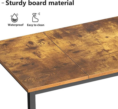 DlandHome 71 inches X-Large Computer Desk, Composite Wood Board, Decent and Steady Home Office Desk/Workstation/Table,23.6 Wide, Retro