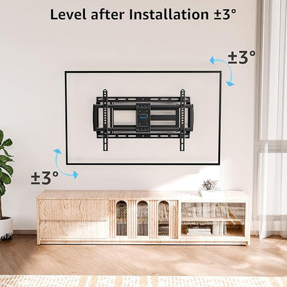 MOUNTUP Long Arm TV Wall Mount for Most 37''-82'' TVs, Corner TV Wall Mount with 30'' Extension Full Motion TVs Mount with Swivel Tilt Max VESA 600x400mm Load Up to 88 LBS, Fit 16/18/24'' Stud MU0019