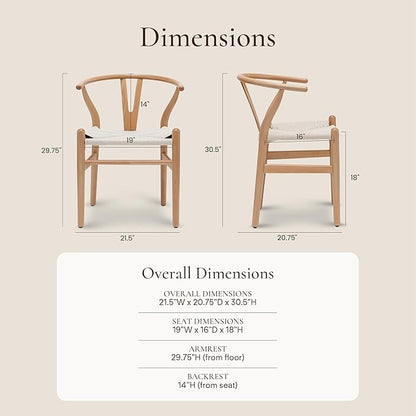 POLY & BARK Weave Chair, Single, Natural