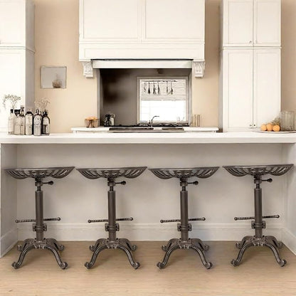 Industrial Tractor Seat Bar Stools Swivel Metal Seat Rustic Kitchen Dining Chairs Height Adjustable 20-27inch