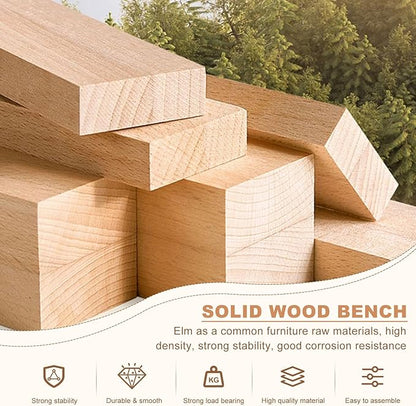 Farmhouse Solid Wood Bench: Long Rustic Indoor Narrow Wooden Bench for Entryway,Living Room, Dining Room,End of Bed,Hallway (63" Lx10 Wx18 H)