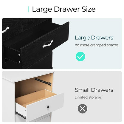 LINSY HOME 10 Drawer Dresser for Bedroom, 54" Wide Chest of Drawers, Modern TV Stand Dressers with Wood Frame and Metal Handles, Large Drawer Organizer for Bedroom, Living Room, Black