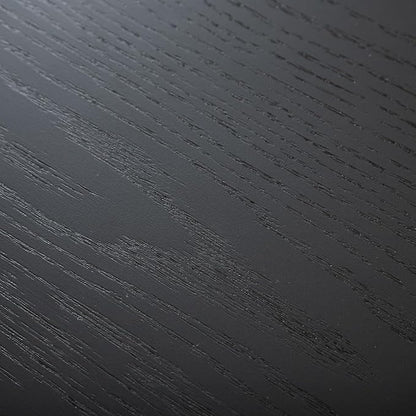 Casaphoria 67" Oval Dining Table, Modern Wood Kitchen Table with Cone Shaped Stripe Base for Living Room & Dining Room, Easy Assembly Farmhouse Furniture for 4-6, Black