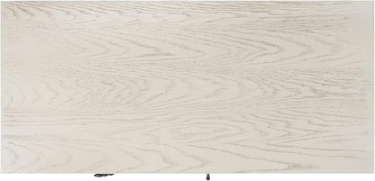 SAFAVIEH Couture Collection Elissa Mid-Century White Wash Small Entertainment Media Stand (Fits up to a 45" Flatscreen TV)
