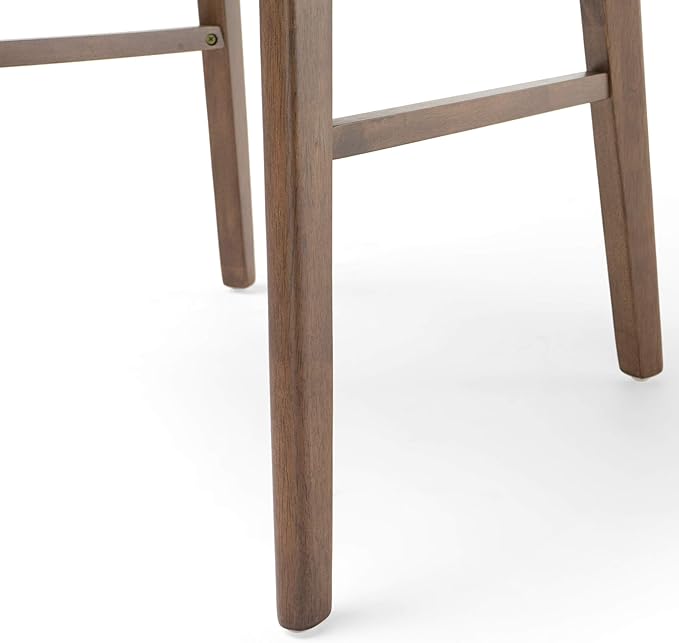 Christopher Knight Home Anthony Mid-Century Modern 7 Piece Dining Set, Light Beige and Walnut