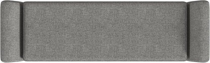 HomePop Modern Storage Bench with Wood Legs Home Décor|Bench with Storage for Living Room & Bedroom - Gray Woven