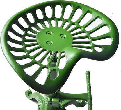 Rustic Tractor Seat Bar Stool Industrial Metal Swivel Saddle Bar Chair 19.7-26.8 Counter Height Retro Guest Seating Kitchen Island Stools