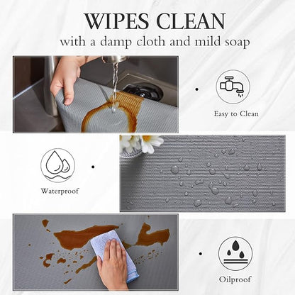 Beautysaid Shelf and Drawer Liner for Kitchen Cabinet, Non Adhesive Non Slip Shelf Paper Waterproof Washable Thickened for Dresser Pantry Shelve Bathroom Protector Liner(Gray,12 in x 30 FT)