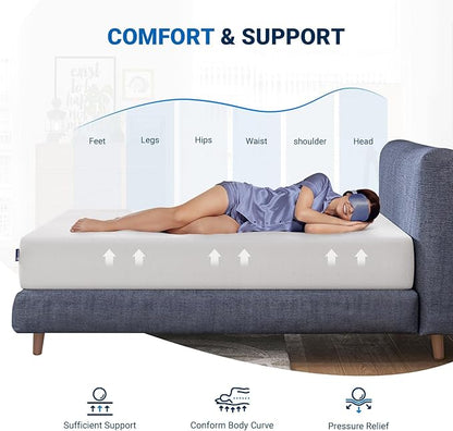 Avenco 10 Inch Full Size Mattress, Comfort Memory Foam Full Mattress in a Box for Refresh Sleep & Pressure Relief, Full Bed Mattresses CertiPUR-US Certified,Medium Firm