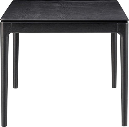 NTC Mingle 55 Inch Modern Design, Rectangular Dinner Table for Dining Room, Living Room Furniture, Effortless Assembly, Burnt Black