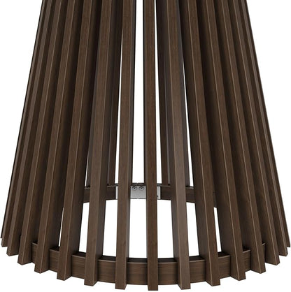 Plank+Beam Lido Round Dining Table, 47", Wooden, Pedestal, Minimalist Kitchen Table for 4 for Dining Room, Walnut