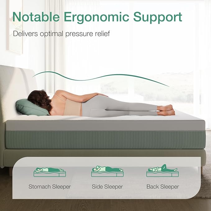 Novilla Mattress Queen Size,12 Inch Gel Memory Foam Mattress in a Box for Cool Night & Motion Isolation,Medium Firm Feel, Bliss