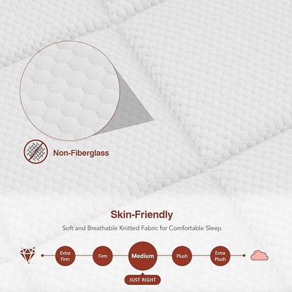 Queen Mattress, 12 Inch Hybrid Queen Size Mattresses in a Box with Gel Memory Foam and Individual Pocket Springs|Pressure Relief & Motion Isolation, Medium Firm Feel