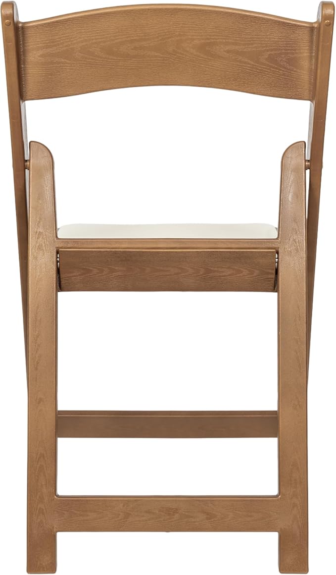 Flash Furniture Hercules Folding Resin – 800LB Weight Capacity Event Chair, Set of 1, Chestnut