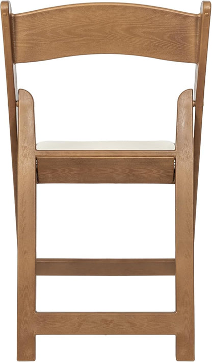 Flash Furniture Hercules Folding Resin – 800LB Weight Capacity Event Chair, Set of 1, Chestnut
