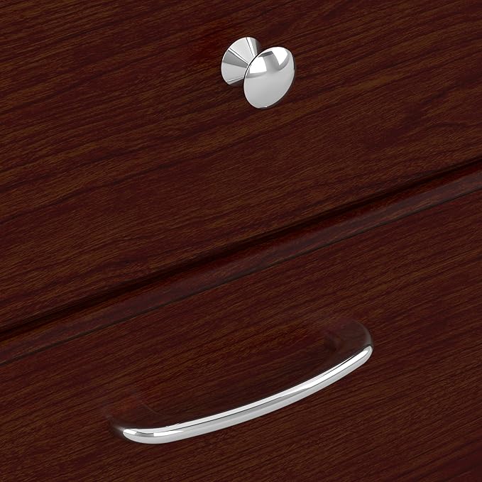 Bush Furniture Cabot L Shaped Computer Desk in Harvest Cherry | Corner Table with Drawers for Home Office
