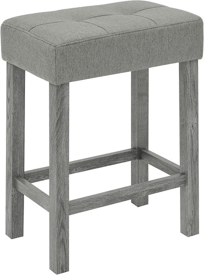 Ball & Cast 4 Piece Kitchen Dining Room Table and Chairs Set, Farmhouse Wooden Counter Height Bar-Sets w/USB Ports & Power Outlet & 3pcs Stools, 59" Sofa-Table Barstool w/Charging Station, Grey