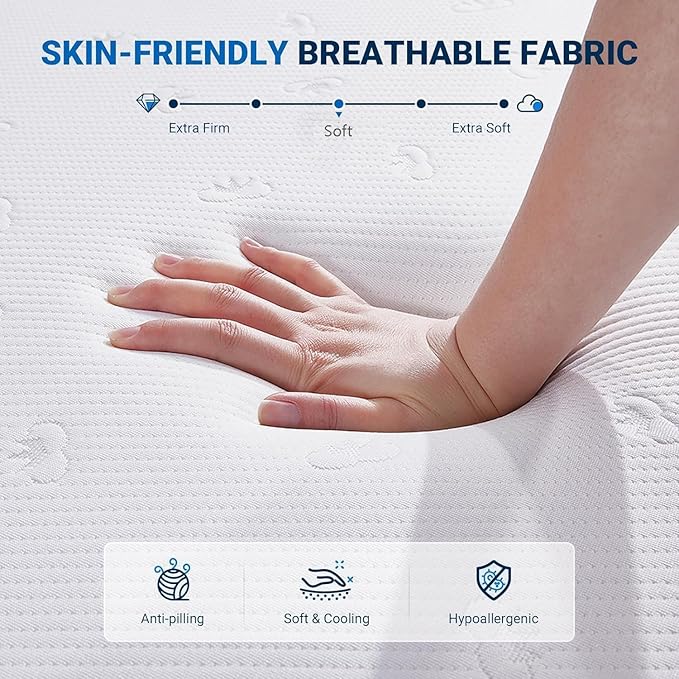 Avenco King Size Mattress, 12 Inch King Memory Foam Mattress in a Box for Comfort Sleep & Pain Relief, CertiPUR-US Certified King Mattresses Soft