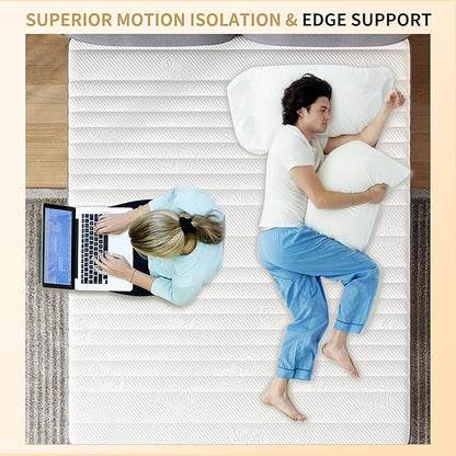 Mattress Double Mattress, 10 Inch Hybrid Memory Foam Firm Full Size Mattres with Hybrid Full Bed Matress in a Box Pressure Relief & Supportive Full Size Mattresses