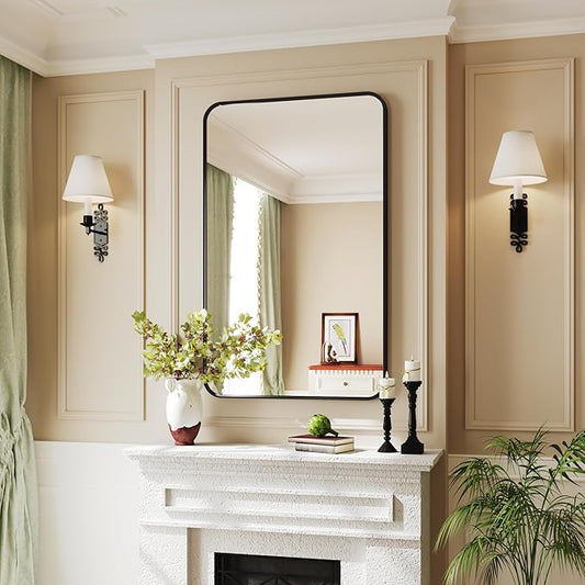 Black Bathroom Mirror 30x60,Black Vanity Mirror,espejos para baños,Mirrors for Bathroom Sink,Bathroom Mirrors for Vanity,Restroom Mirror