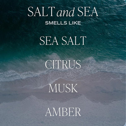 Sweet Water Decor Salt and Sea Reed Diffuser – Room Decor Aesthetic with Long-Lasting Premium Fragrance of Sea Salt, Citrus, Musk, and Amber for 4 Months – Ideal for Home Decor