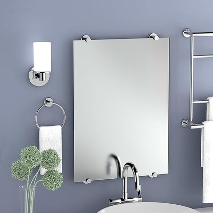 Gatco Latitude II Rectangle Mirror,, Chrome, 31.5 Inch, Frameless Rectangle, 31.50"H X 27.50"W