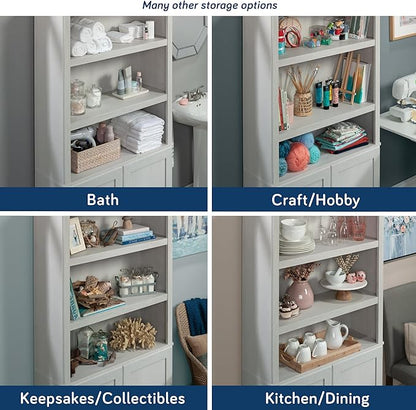 Sauder Miscellaneous Storage Library, Glacier Oak Finish