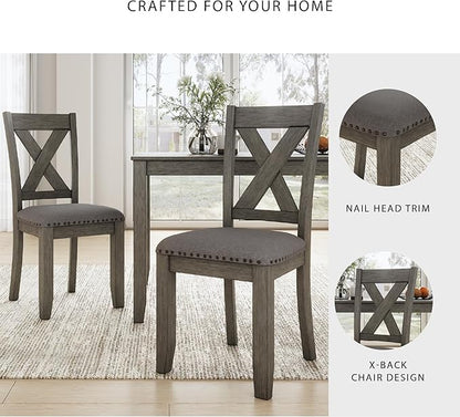 Signature Design by Ashley Caitbrook Rustic 7 Piece Dining Set, Include Table and 6 Chairs, Gray