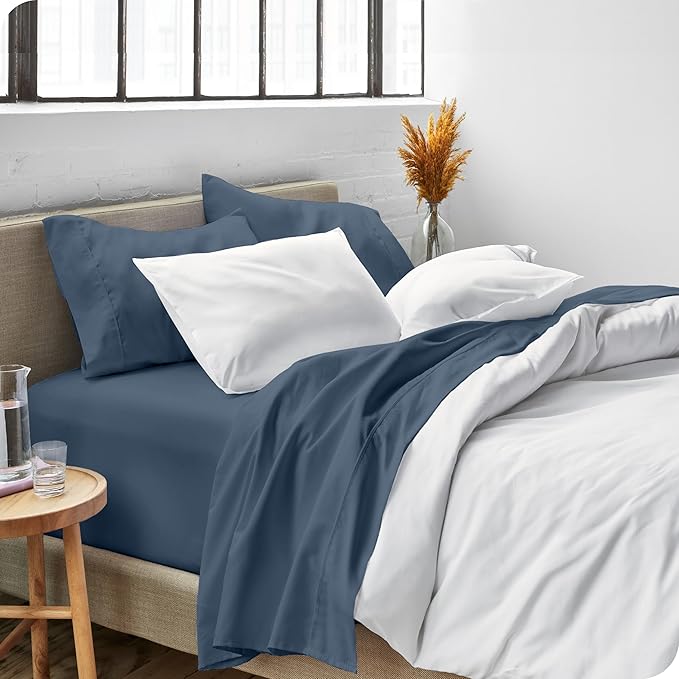 Bare Home Ultra-Soft Full XL Sheet Set - Luxury 1800 - Hydro-Brushed - Deep Pockets - Easy Fit - 4 Piece Set - Bedding Sheets & Pillowcases (Full XL, Bering Sea)