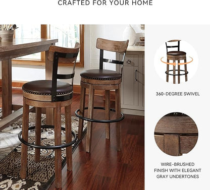 Signature Design by Ashley Pinnadel Barstool, Bar, Light Brown