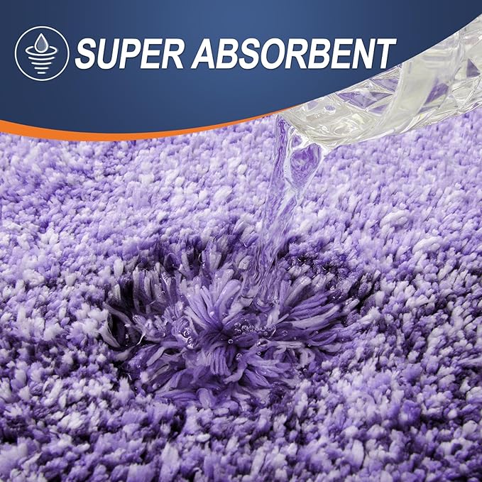 OLANLY Bathroom Runner Rugs 44x24, Extra Soft Absorbent Microfiber Bath Rugs, Rubber Backing, Quick Dry, Machine Washable Bath Mats for Bathroom Floor, Tub and Shower, Home Decor Accessories, Violet