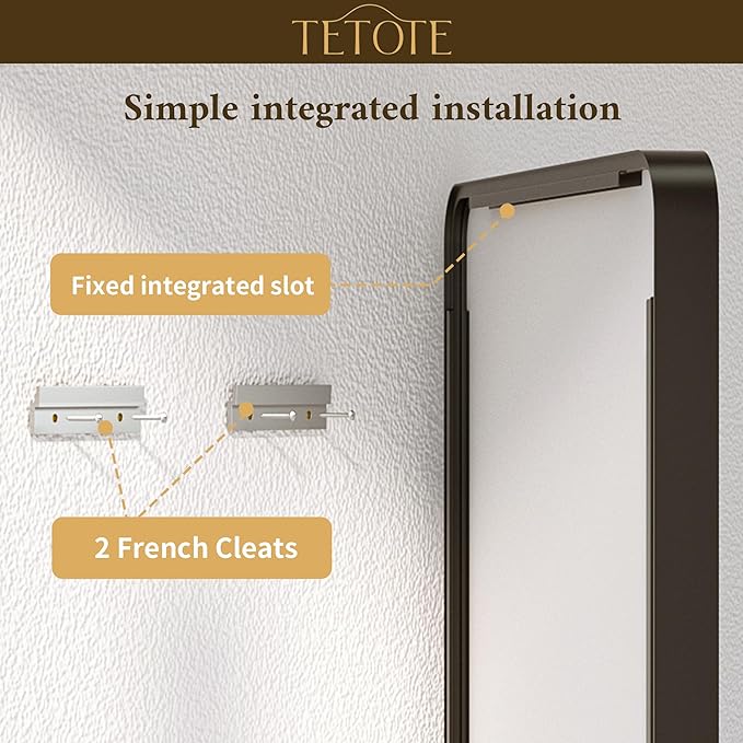 TETOTE 36 x 36 Black Mirror for Bathroom Matte Black Metal Frame Mirror, Tempered Glass, Wall Mounted for Bathroom, Entryway, Bedroom, Living Room(Horizontal/Vertical)