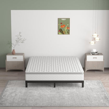 7 Inch Full Bed Frame No Box Spring Need, Low Profile Metal Platform Full Size Bed Frame, Heavy Duty Support Bedframes Full, Easy Assembly