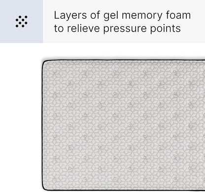 Signature Design by Ashley Limited Edition Pillow Top 13 " Pillow Top Hybrid Mattress with Gel Memory Foam, Edge Support for Cool Sleep and Pressure Relief, Twin, Fiberglass Free, Mattress In A Box
