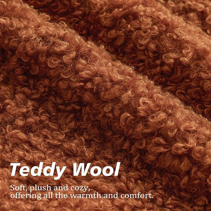 Foindtower 2 Pieces 24x24 Inch Burnt Orange, Faux Fur Throw Pillow Cover Accent Sherpa Furry Pillow Cover Fuzzy Soft Pillowcases Cozy Sheepskin Decorative Fleece Cushion Case for Bed Couch Living Room