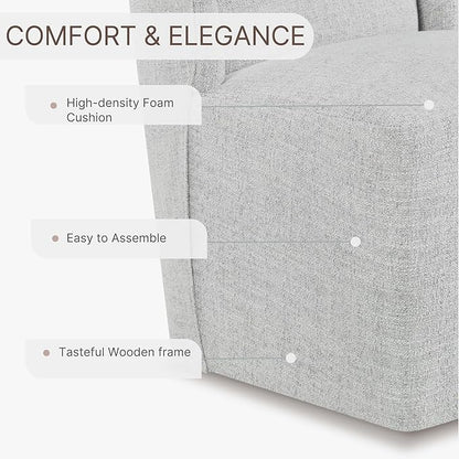 Dining Chairs with Casters Require Assembly Upholstered Wingback Single Sofa Armless Deskchair for Bedroom Waiting Room Kitchen Diningroom