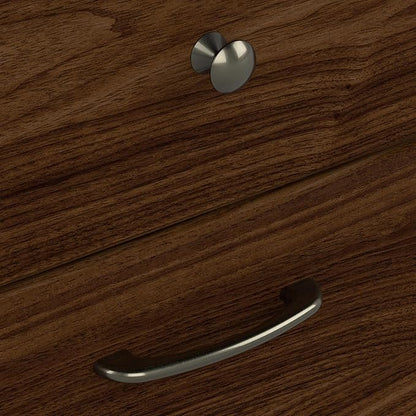 Bush Furniture Cabot L Shaped Computer Desk in Modern Walnut | Corner Table with Drawers for Home Office
