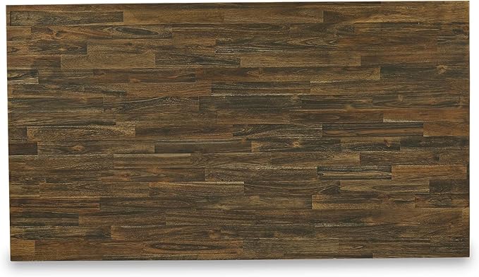 East West Furniture V677EL635-9 9 Piece Kitchen Table Set Includes a Rectangle Dining Table with V-Legs and 8 Doeskin Linen Fabric Parson Dining Room Chairs, 40x72 Inch, Multi-Color