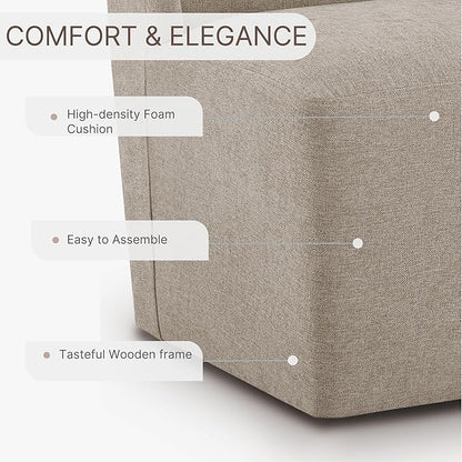 Dining Chairs with Casters Require Assembly Upholstered Wingback Single Sofa Armless Deskchair for Bedroom Waiting Room Kitchen Diningroom