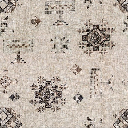 HomePop Oslo Decorative Bench -Cream Contemporary Global Pattern