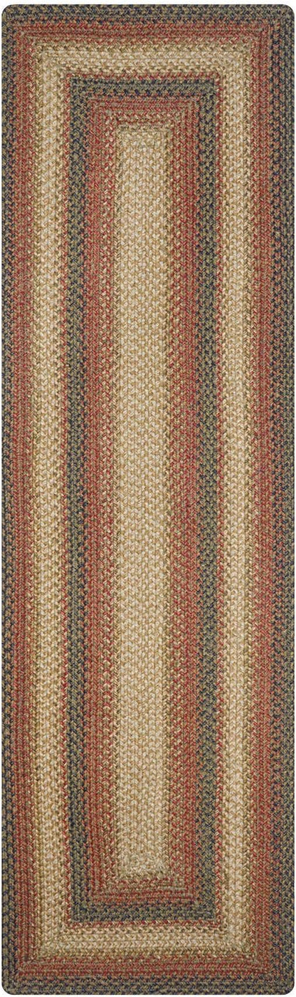 Russet Multi Color Jute Braided Rug Runner, 22x72 Rectangle - Warm Country Decor, Perfect for Laundry Rooms, Kitchens and Entryways - Reversible and Easy to Clean