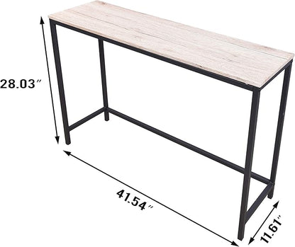 Console Table for Entryway Narrow Sofa Tables Entryway Table Rustic Narrow Entrance Console Table Front Door Console Table Accent Table for Living Room Entryway Corridor Hallway Natural Wood Color