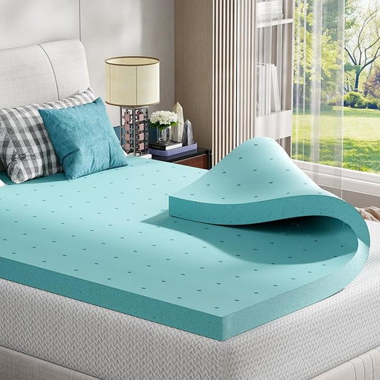 FDW | 6" Queen Mattress + 3" Cooling Mattress Topper | Gel Memory Foam | Medium Firm Feel | White | with Washable Cover for Cool Sleep and Pressure Relief | Bed in a Box, CertiPUR-US Certified