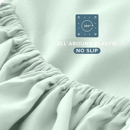 Bare Home Twin XL Sheet Set - College Dorm Size - Luxury 1800 Ultra-Soft Microfiber Twin Extra Long Bed Sheets - Deep Pockets - Easy Fit - Extra Soft - 3 Piece Set - Bed Sheets (Twin XL, Spring Mint)