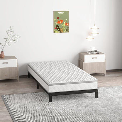 7 Inch XL Twin Bed Frames No Box Spring Need, Low Profile Metal Platform Twin XL Size Bed Frame, Heavy Duty Support Bedframes Twin XL, Easy Assembly